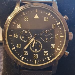 10/$20 FMDGF018 Black Stainless Steel Mesh Men's Watch